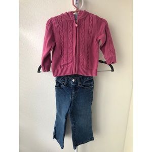 Sprockets Sweater and Jeans Outfit 18M/2T